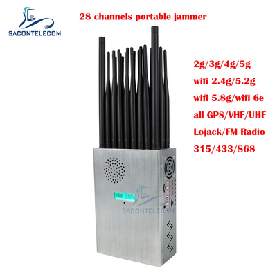 27 Anten taşınabilir cep telefonu sinyali sakatlayıcı 28w Wifi için GPS FM Radyo